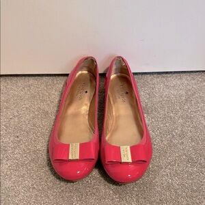kate spade Pink Patent Bow Ballet Flats